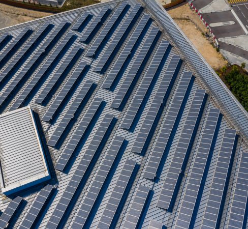 Solar power panel on roof top